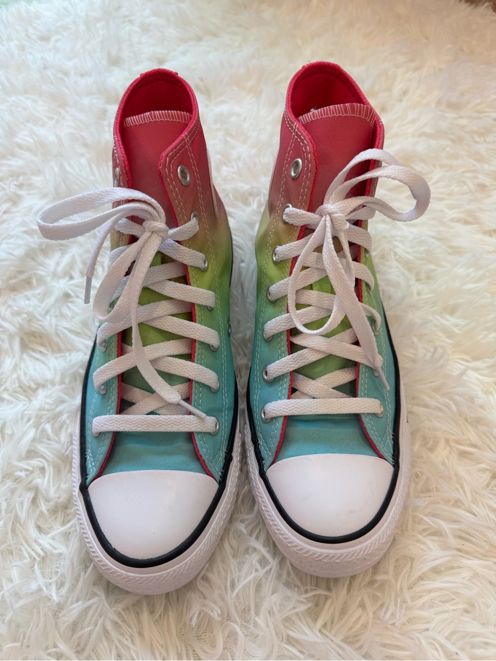 Converse Rainbow Ombré High Tops - Picture 2 of 6